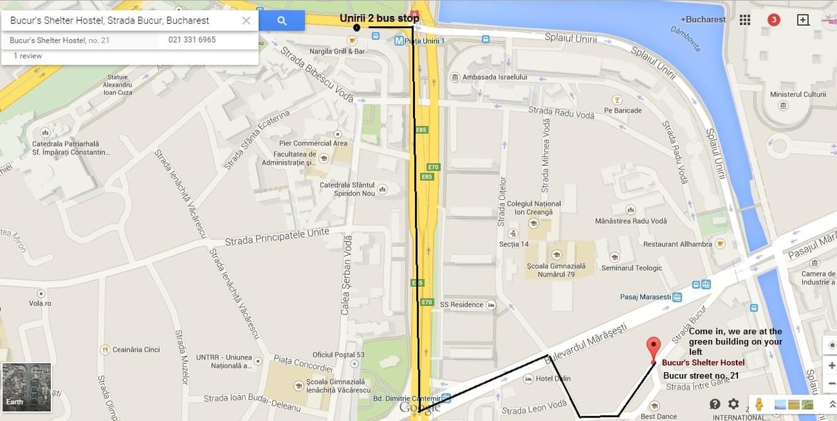 வரைபடம் விடுதி bucuresti