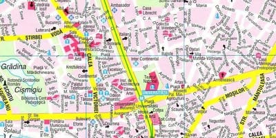 வரைபடம் புக்கரெஸ்ட் சிட்டி சென்டர்
